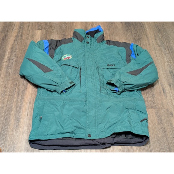 Nordica Mountain Dew Ski Jacket Winter Coat Padded Insulated Green XXL - Picture 1 of 6